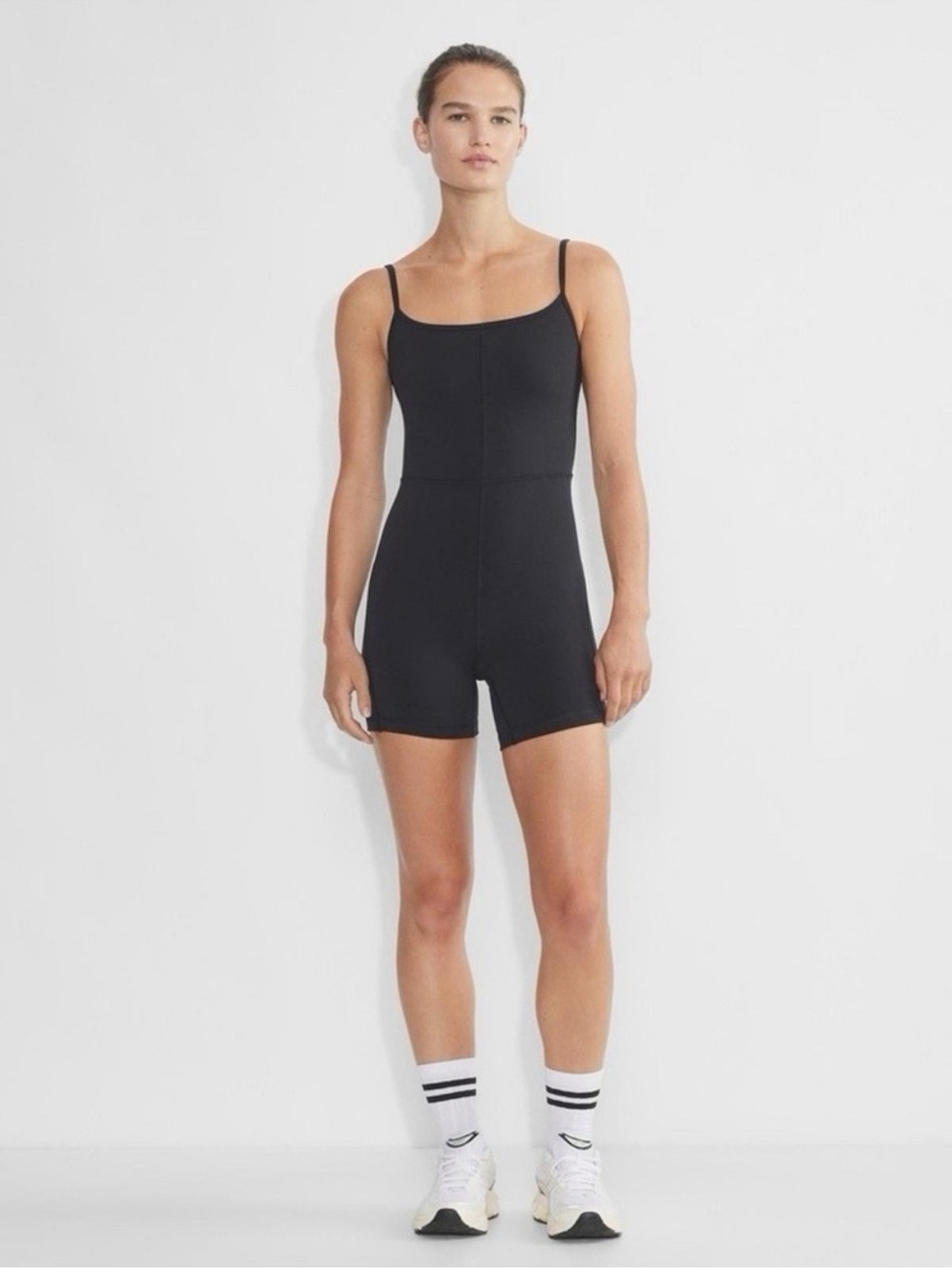 Aritzia Wilfred Free Divinity 5in Romper Sz Medium Pilates Yoga
